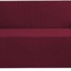 Stretch Sofa Covers for 3 Cushion Couch Covers Sofa Slipcovers for Living Room Feature Thick Checked Jacquard Fabric with Elastic Bottom, Sofa Large - Burgundy Red