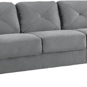 Micro-Fabric Sofa, Dark Grey