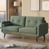 65-Inch Mid-Century Modern Loveseat, Green