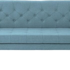 Mid Century Modern Tufted Fabric Sofa, Blue