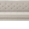 Mid Century Modern Tufted Fabric Sofa, Beige